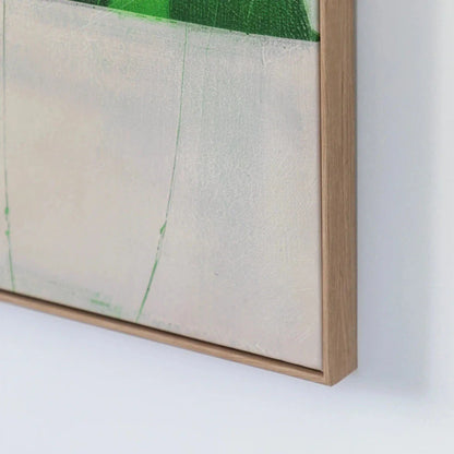 Emerald Abstract Framed Canvas