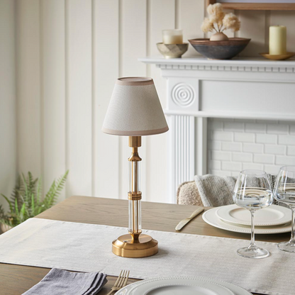 Morton Rechargeable Table Lamp White Shade