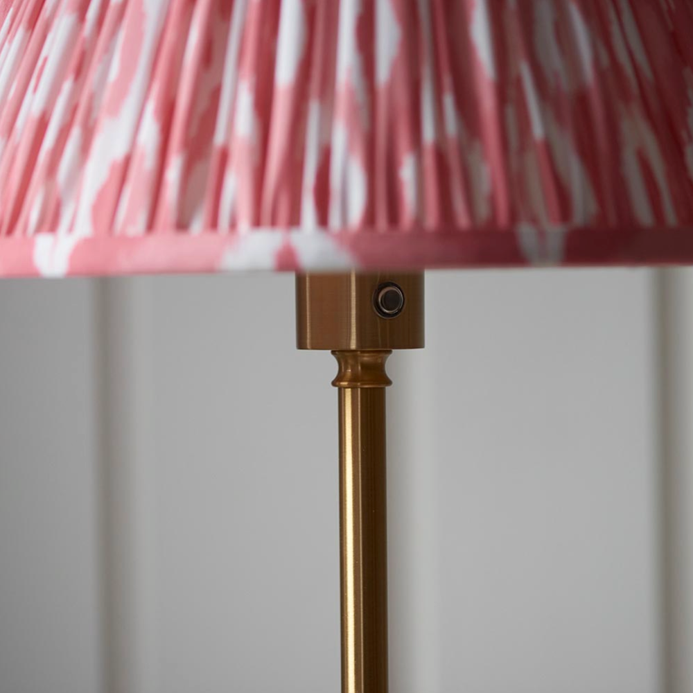 Burley Rechargeable Floor Lamp with Ikat Shade