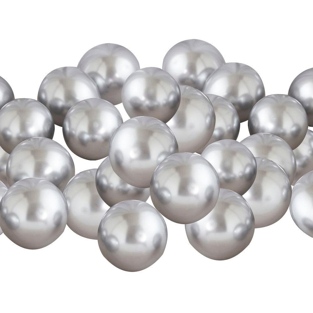 Silver 2025 Happy New Year Balloon Mosaic
