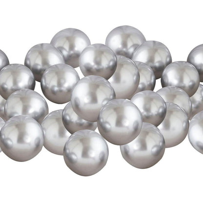 Silver 2025 Happy New Year Balloon Mosaic