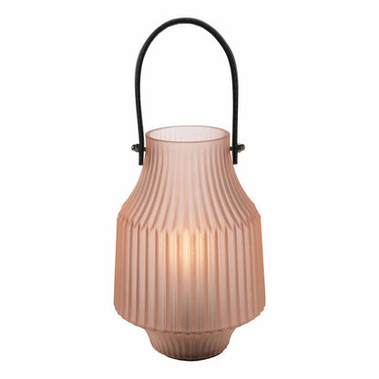 Frosted Pink Portable Battery Lantern
