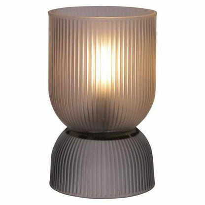 Frosted White Battery Curved Glass Lamp