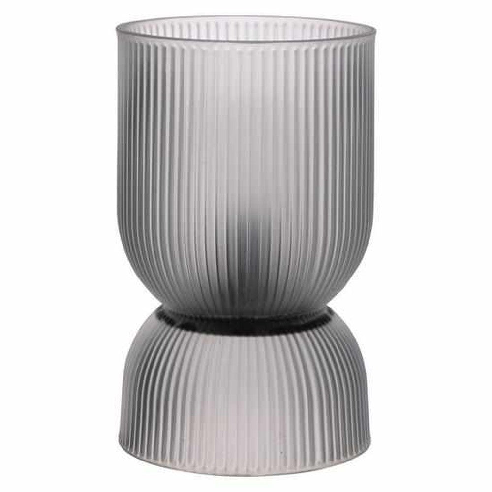 Frosted White Battery Curved Glass Lamp